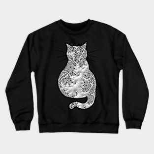 Fractal Hunter Cat Crewneck Sweatshirt